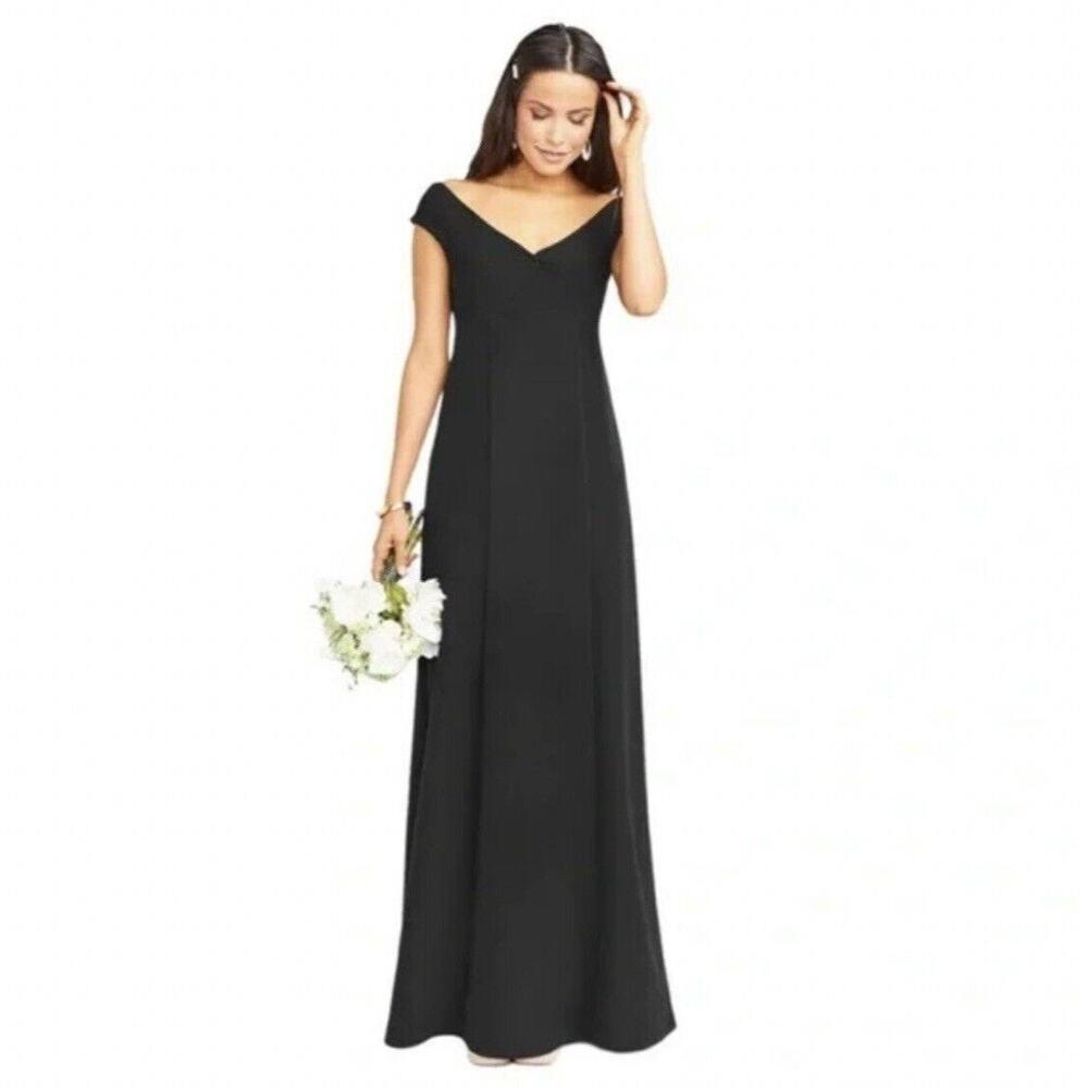 Show Me Your Mumu Zurich Knot Gown Dress Size XXS Black Stretch Crepe